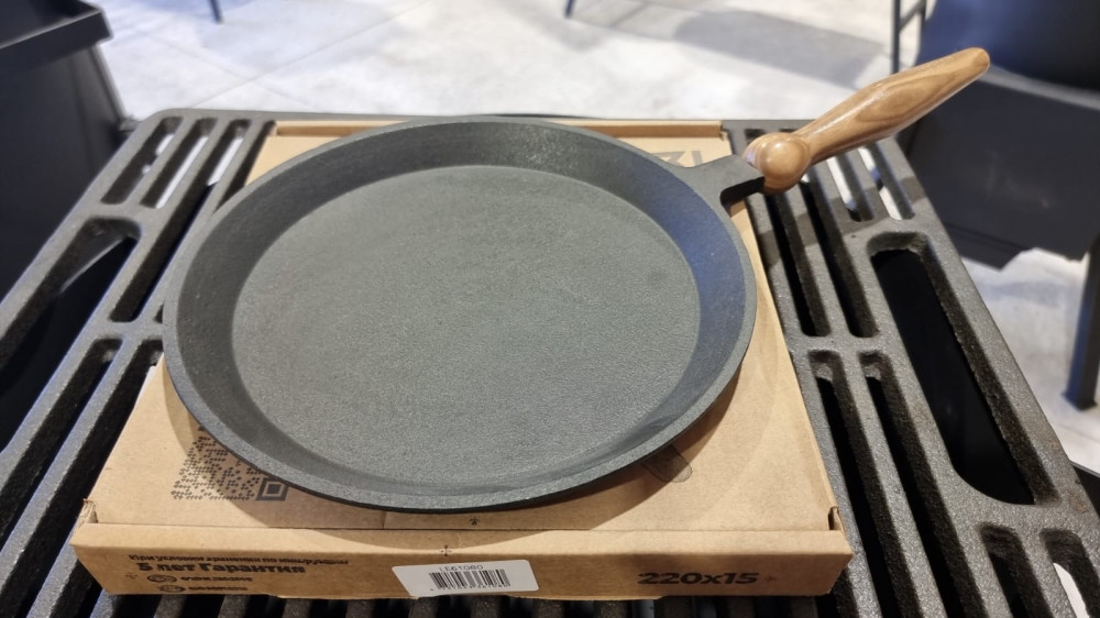 220x15 Cast iron pancake pan with removable handle 220*15 mm - Image 1
