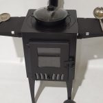 Krāsns kvadrāta ar stikla durvīm D45cm - 3mm, 4mm