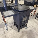 Furnace square with cast iron / glass doors D45cm - 3mm, 4mm, 6mm