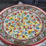 Тарелка Ляган 42см с цветочным рисунком
