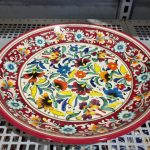 Plate Ljagan 32cm with floral pattern