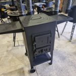 Печь с полками и трубой, квадратная D45 см
